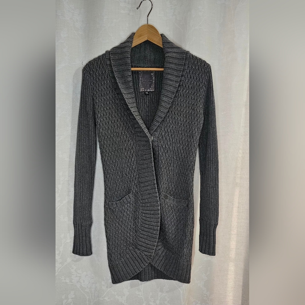Guess Charcoal Knit Cardigan